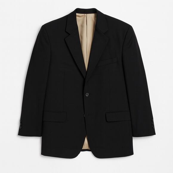 IZOD Men’s Black Blazer 39R 2 Button Modern Classic Sport Coat Suit Jacket - Picture 1 of 11